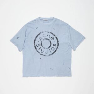 Acne Studios 2090-80 Blue Style Ac908041 Stockholm Logo T-Shirt Training Look