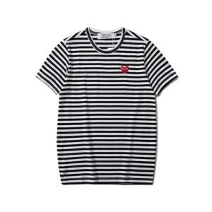 Comme des Garcons PLAY 2021-94 Black Style 2194 Heart Logo T-Shirt Fan Wear