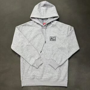 Nike Gray Zip Hoodie Clean Colorway Swoosh