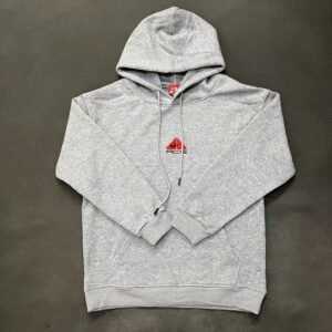 Nike Gray Zip Hoodie Logo Detail Swoosh