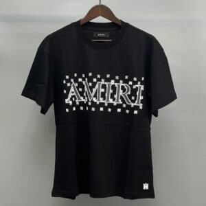 Amiri White Black Records Graphic T-Shirt Summer Styling