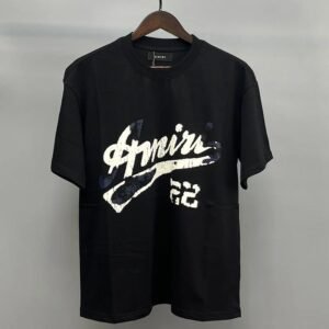 Amiri Black White Records Graphic T-Shirt Campus Look