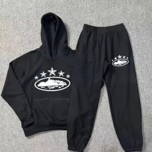Stussy Matching Set Star-Detail Set Premium-Style Finish Black Tracksuit Set Casual Layering Logo