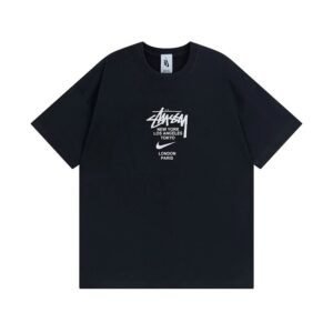 Stussy Black Spider Graphic T-Shirt Downtown Style Logo