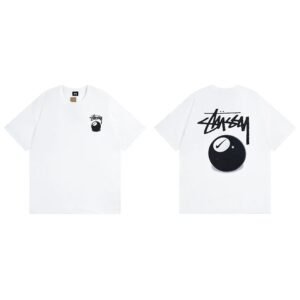 Stussy White Spider Graphic T-Shirt Statement Graphic Logo