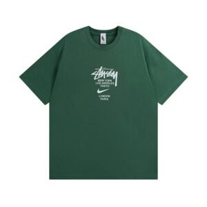 Stussy Green Spider Graphic T-Shirt Smart Casual Logo