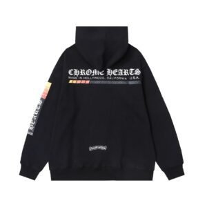 Chrome Hearts 2089-36 Black Cross Graphic Hoodie Poolside Style