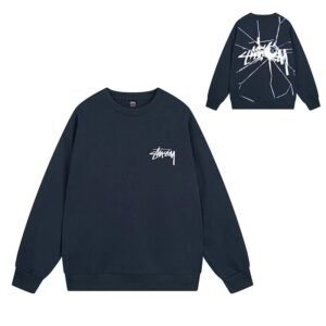 Stussy Navy Style 536 Graphic SweatShirt City Outfit