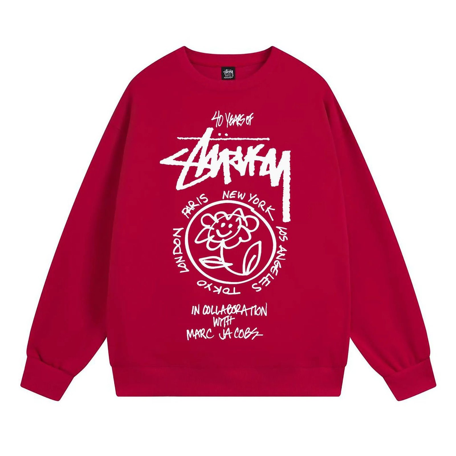 Stussy Red Style 539 Graphic SweatShirt Downtown Style