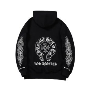 Chrome Hearts 2088-26 Black Cross Graphic Hoodie Streetwear Look