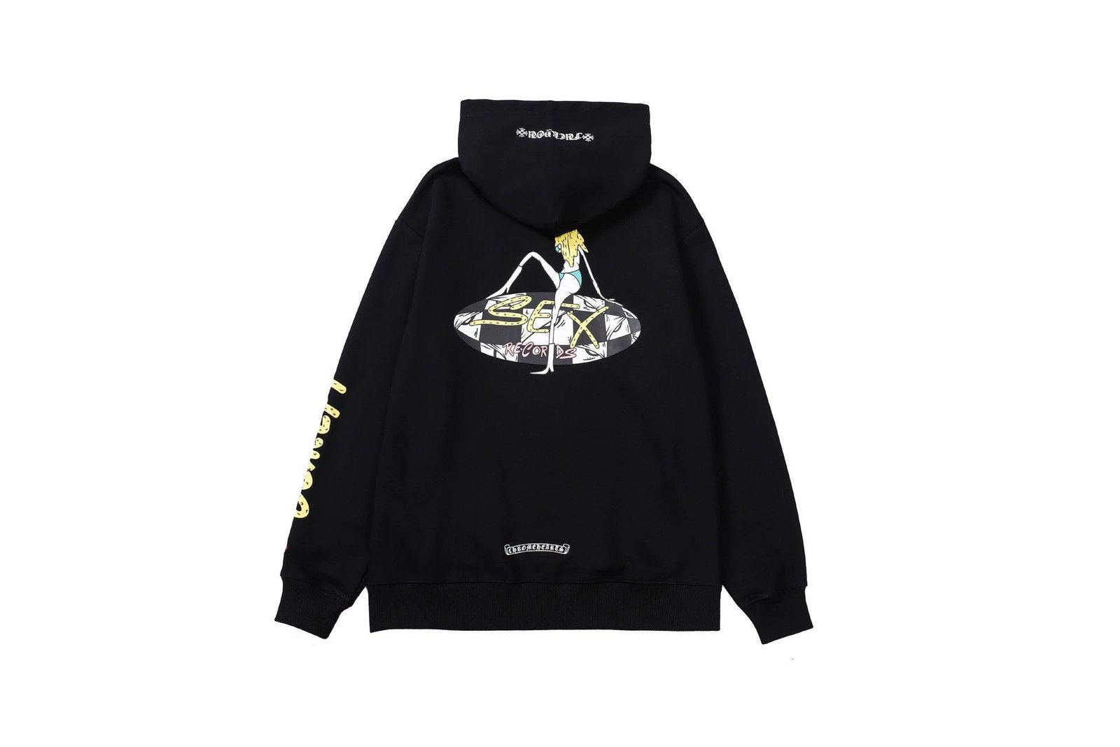 Chrome Hearts 2088-85 Black Cross Graphic Hoodie Fan Wear