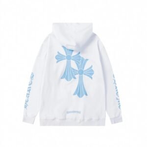 Chrome Hearts 2088-15 White Cross Graphic Hoodie Travel Styling