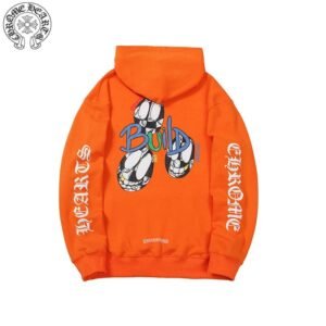 Chrome Hearts 2088-73 Orange Cross Graphic Hoodie Gift Ready