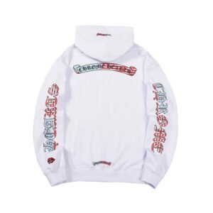 Chrome Hearts 2088-78 White Cross Graphic Hoodie Logo Detail