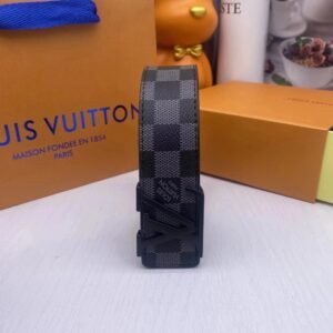 Louis Vuitton Photo-Ready Hardware Detail Monogram Belt Commuter Look