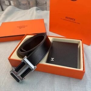 Hermes Polished Buckle Finish Reversible Leather Belt Daily Styling
